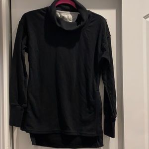 Cowl neck athletic sweatshirt